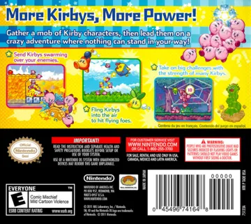 Kirby Mass Attack (USA) (En,Fr,Es) box cover back